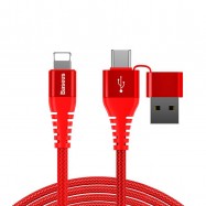 Baseus 3-In-1 Dual USB Cable