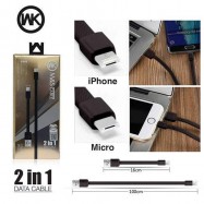 WK iPhone & Micro Usb M&S Double Data Cable 2 in 1
