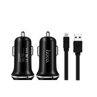 Hoco Z1 Car Charger Set With Micro Cable