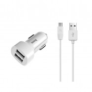 Hoco Two-Port Car Charger Set With Micro Cable