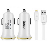 Hoco Two-Port Car Charger Set With iPhone Cable