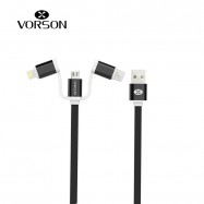 Vorson iPhone & Micro 2 in 1 Data Line High Speed Cable
